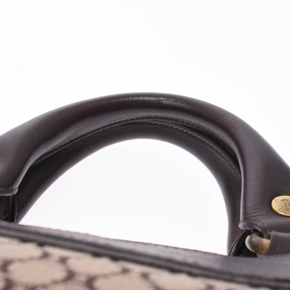 CELINE Boogie Bag Macadam Brown Jacquard Leather Handbag - Picture 4 of 9